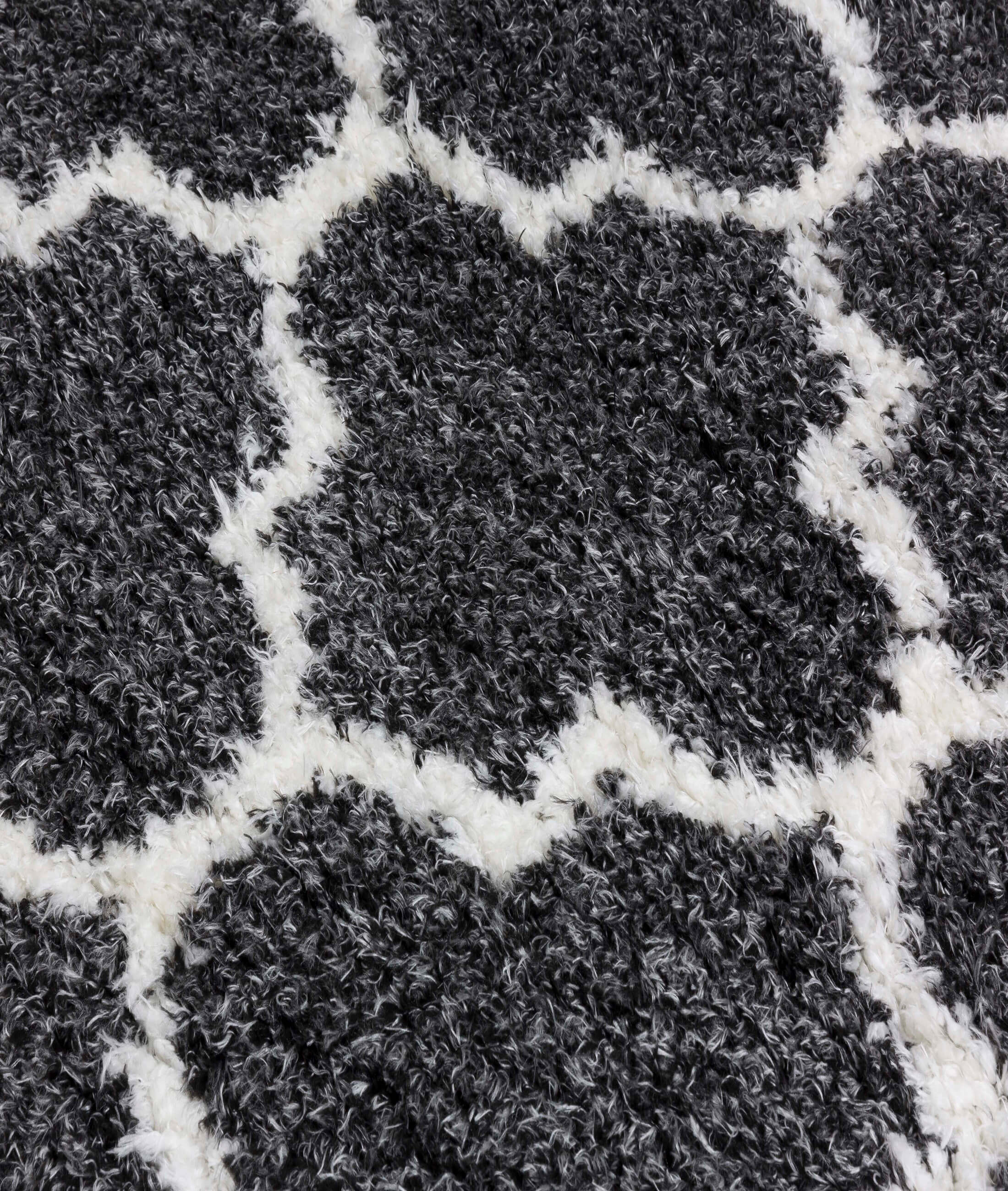 Marakesh Anthracite White Carpet 1573C